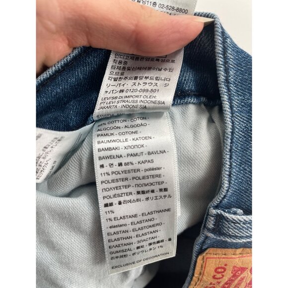 Levi's 514 Mens 36x32 Stretch Denim Straight Jeans Blue Everyday Normcore Casual - Picture 5 of 9